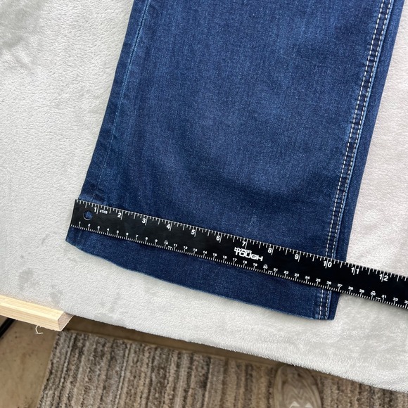 Rock & Roll Denim Jeans Womens 29x32 Blue High Rise Trouser Flared Button Fly - Picture 6 of 14